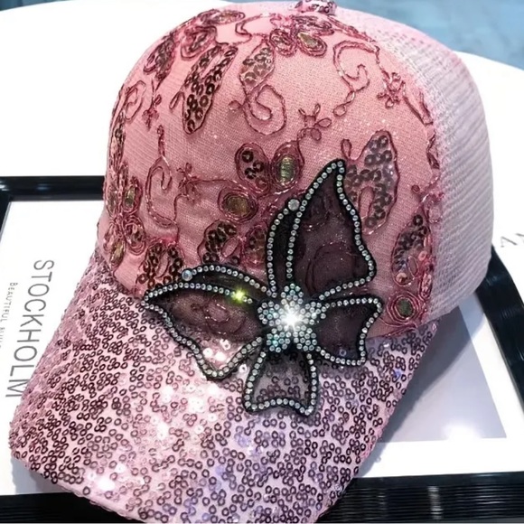 Pink Sequined Cap - Picture 1 of 1